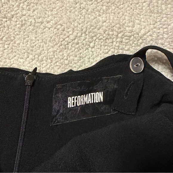 Reformation Black Frida Midi Ruffle Dress - Picture 12 of 16